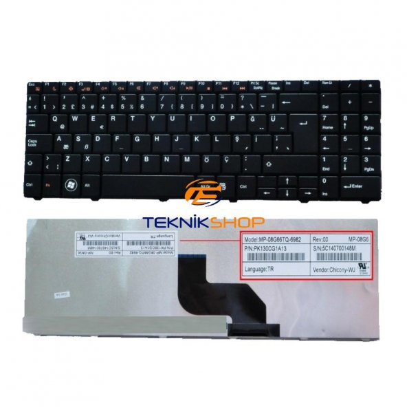 Acer PK130CG3A06 Notebook Klavyesi - Siyah TR - 2