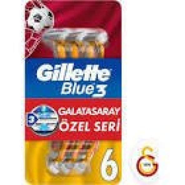 Gillette Blue-3 6'lı Galatasaray Taraftar Paketi
