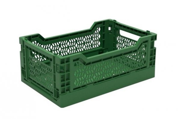 Katlanabilir Plastik Kasa Mini Box Yeşil (27x17x11 cm)