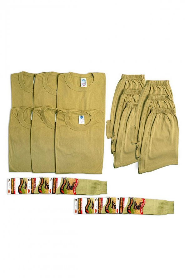 6lı Giyim Seti - Acemi ve Bedelli Asker Seti - Asker Malzemesi