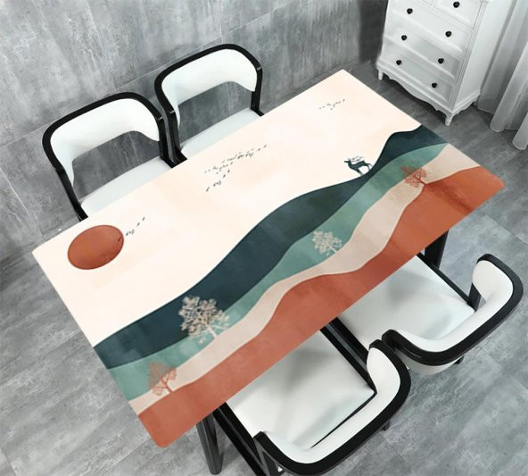Masa Kaplama Folyosu Mobilya Masa Kaplama Folyoları Minimalist Sanat - 2