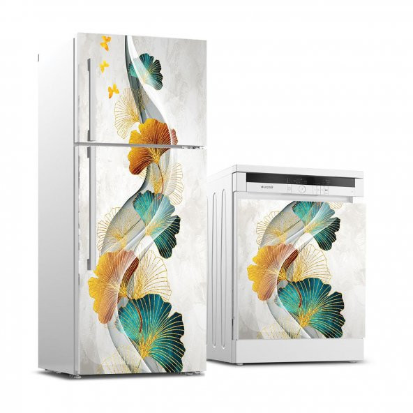 Buzdolabı ve Bulaşık Makinası Beyaz Eşya Sticker Kaplama Modern Sanat