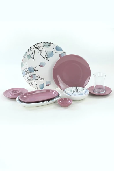 Keramika Keraart Blue Spring Kahvaltı Takımı 50 Parça 6 Kişilik - 19188 - Resim 5