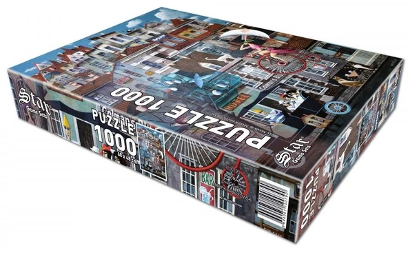 Star Puzzle 1000 Parça Şehir Halleri Puzzle - Resim 3