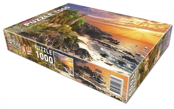 Star Puzzle 1000 Parça Taş Kulube Puzzle - Resim 3