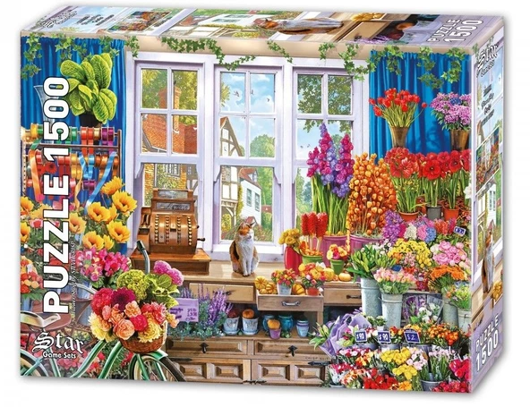 Star Puzzle 1500 Parça Çiçekci Puzzle - Resim 2