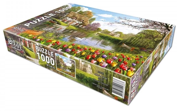 Star Puzzle 1000 Parça Göl Evi Puzzle - 3