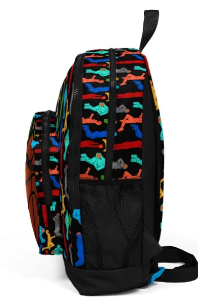 Coral High Siyah Basketbol Baskılı İlkokul ve Günlük Sırt Çantası - Erkek Çocuk - Resim 2