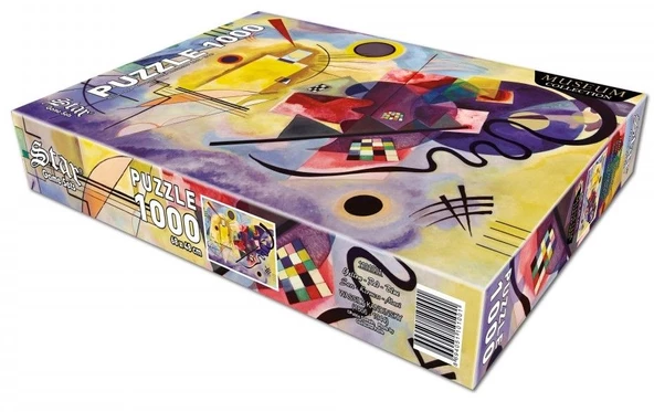 Star Puzzle 1000 Parça Sarı-Kırmızı-Mavi İllüstrasyon Puzzle - 3