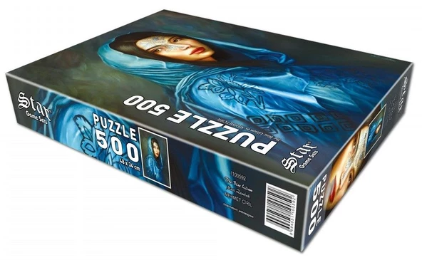 Star Puzzle 500 Parça Mavi Zambak Puzzle - Resim 3