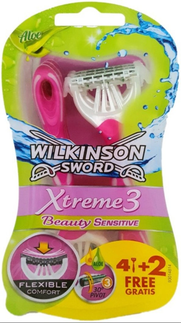 Wilkinson Sword Xtreme3 Beauty Sensitive 4+2li Kadın Tıraş Bıçağı
