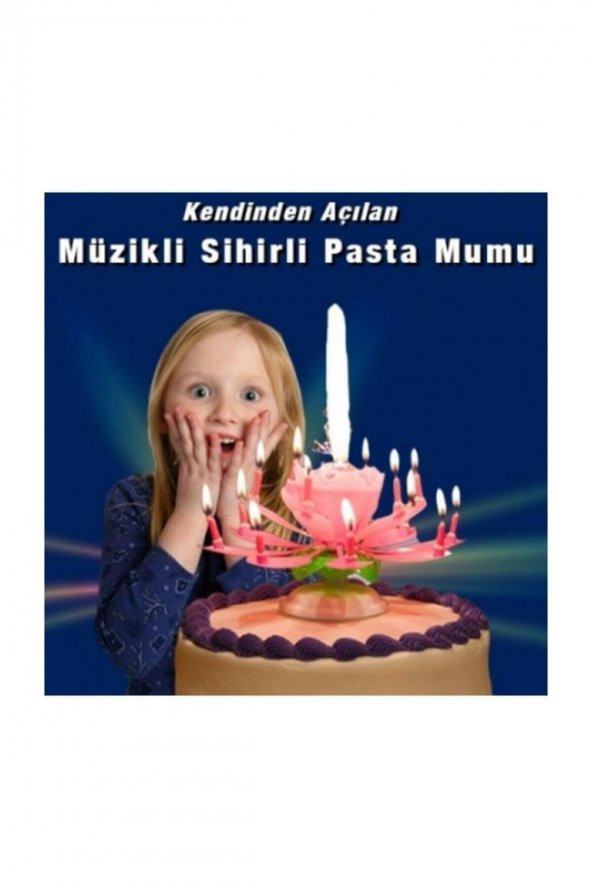 Bibizde Kendinden Açılan Doğum Günü Müzikli Sihirli Pasta Mumu - 2