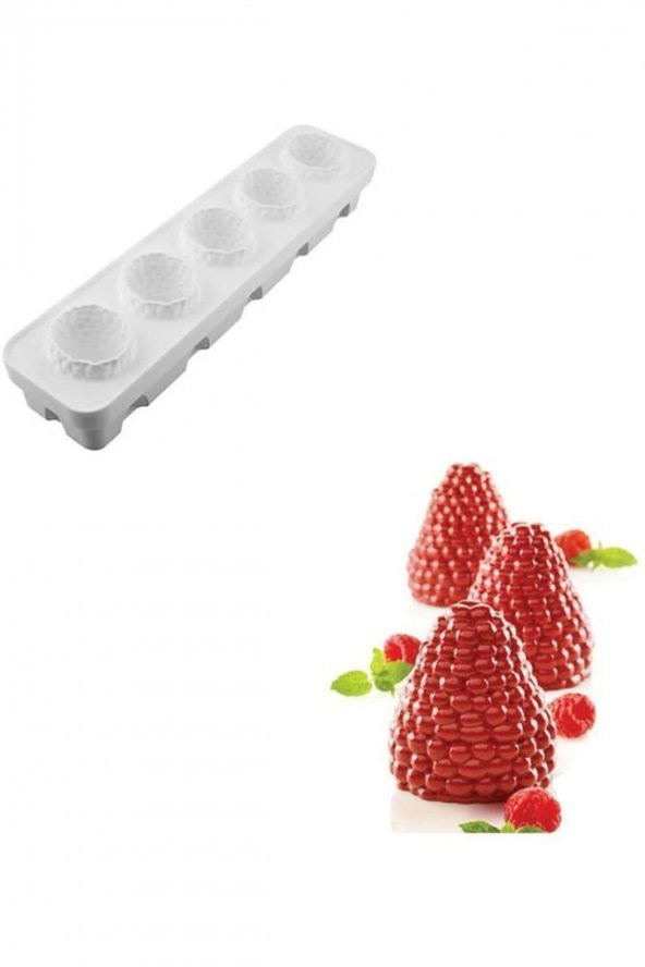 PASTRY PLANET Beyaz Mora Lampone Silikon Kalıp