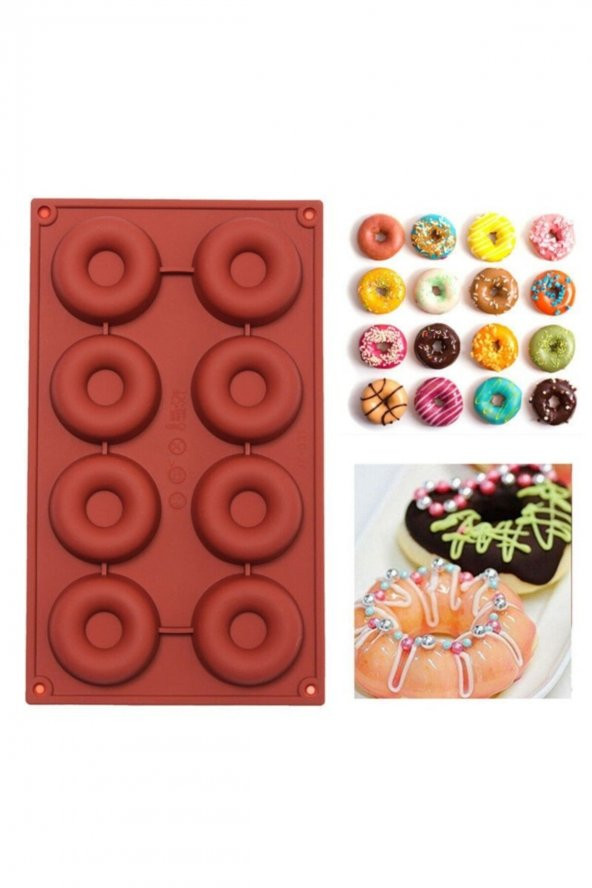 MYEBI Donut Silikon Kek Kalıbı 8li