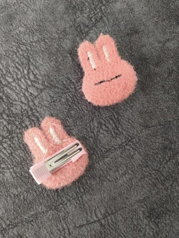 Sevimli Tavşan Keçe Pens Toka Saç Aksesuar - Resim 2