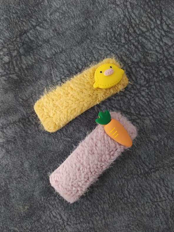 Sevimli Civ Civ Havuç Renkli Tokalar Sevimli Kız Çocuk Saç Aksesuarları - Resim 2