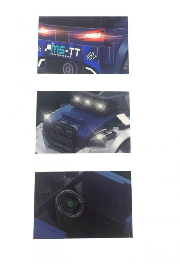 Wange Süper Car Mavi Spor Yarış Arabası 204 Parça Lego - Resim 3