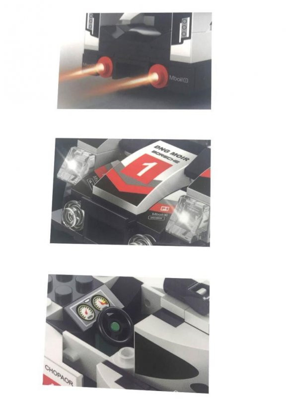 Wange Süper Car Beyaz Spor Yarış Arabası 175 Parça Lego - 2