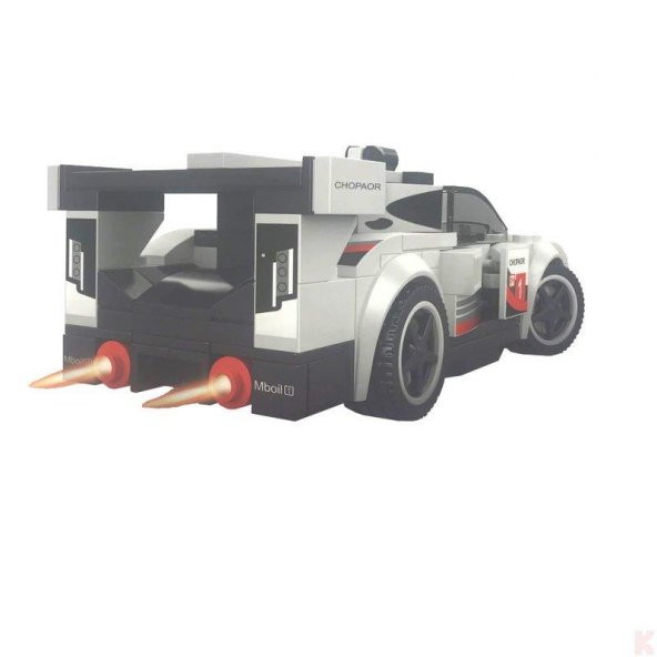 Wange Süper Car Beyaz Spor Yarış Arabası 175 Parça Lego - 4