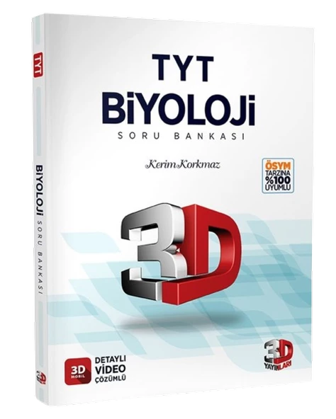 3D Yayınları TYT Biyoloji Soru Bankası Tamamı Video Çözümlü ürün görseli