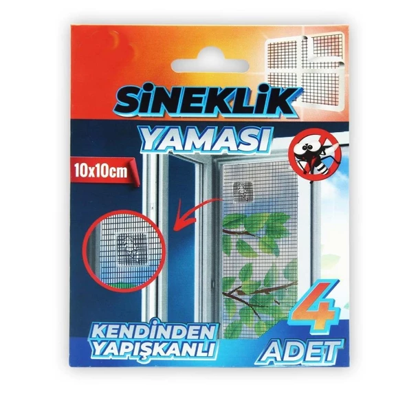 Sineklik Yaması Sineklik Tamir Bantı Kendinden Yapışkanlı 10x10cm 4Ad X2 Paket - 8