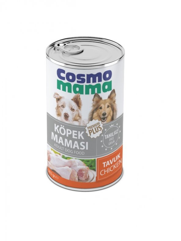 COSMO MAMA  Premıum Köpek Tavuk Etlı Yetıskın Konserve Maması 24 Adet  X 415 GR 70 ETLI PATE