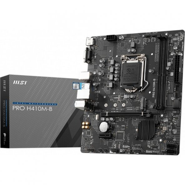 Msi PRO H410M-B Soket 1200 DDR4 2933 M.2 VGA  HDMI USB 3.2 Matx Anakart