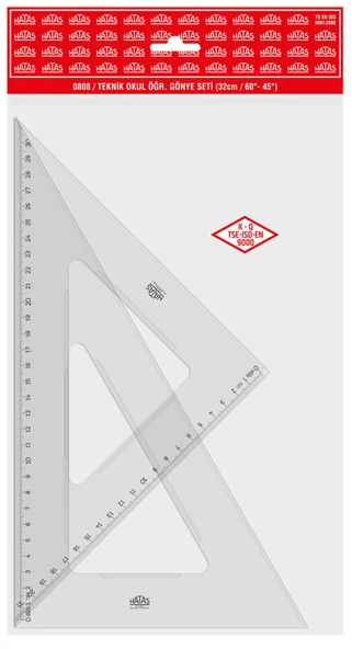 Hatas Teknik Okul Gönye Seti 32cm 0808
