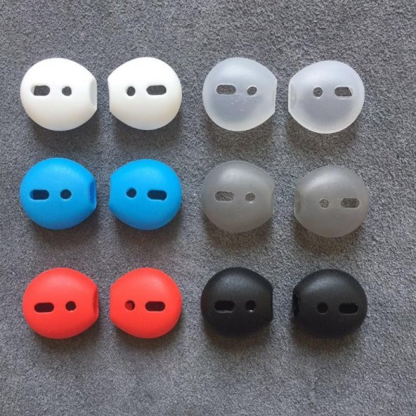 2 Çift (4 Adet) Apple Airpods Kulaklık Silikonu Sabitleyici-Sensör