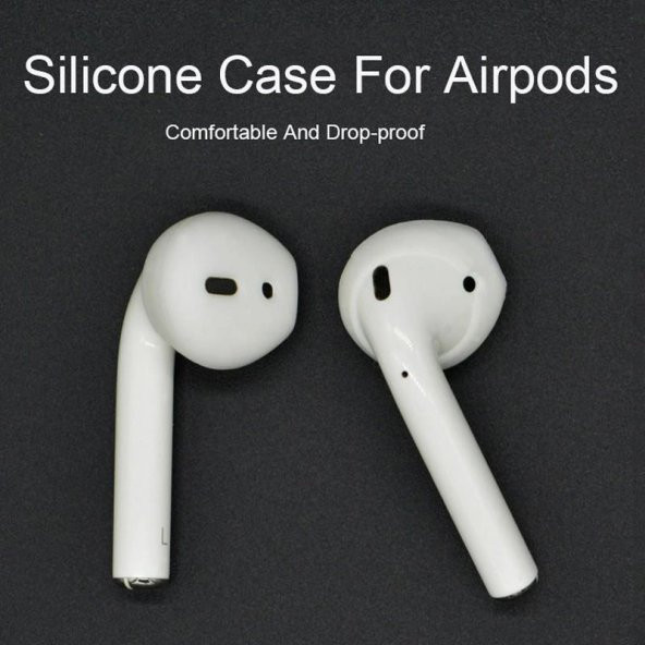 2 Çift (4 Adet) Apple Airpods Kulaklık Silikonu Sabitleyici-Sensör - 4