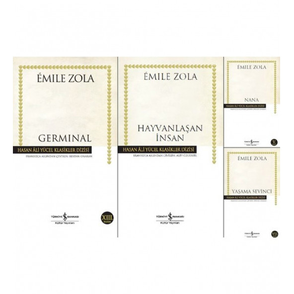 Emile Zola 4 Kitap Set (Germinal, Nana, Hayvanlaşan İnsan, Yaşama Sevinci)