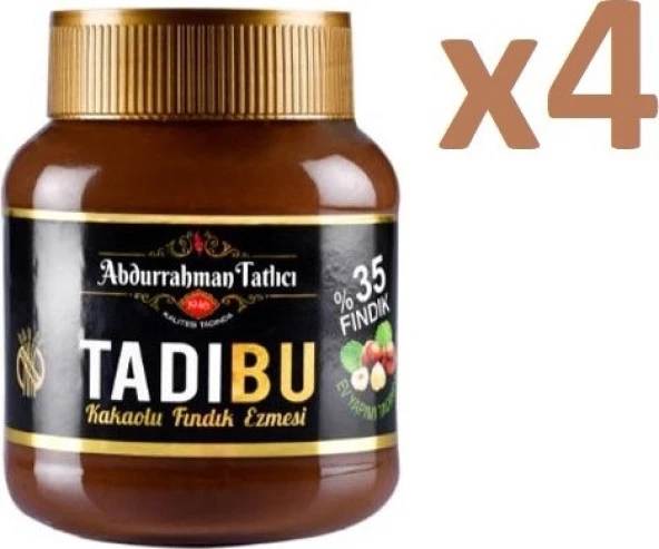 Abdurrahman Tatlıcı Tadıbu 330 gr 4lü Kakaolu Fındık Ezmesi