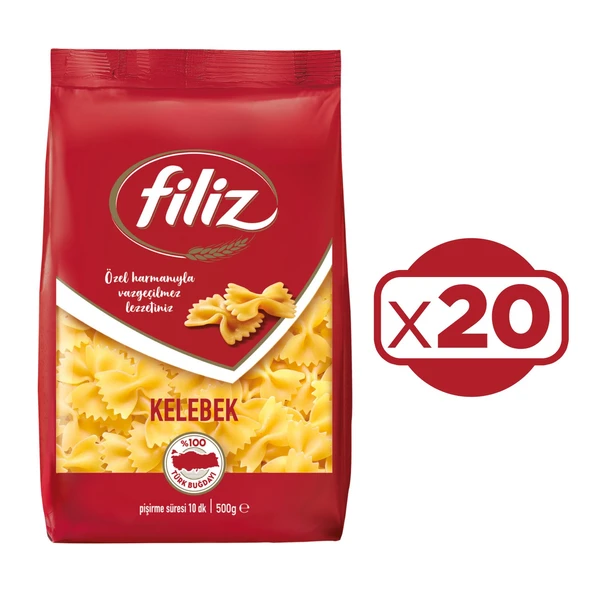 Filiz Kelebek Makarna 500 gr x 20 Adet - 1