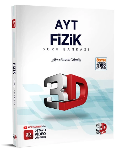 3D Yayınları AYT Fizik Soru Bankası Tamamı Video Çözümlü