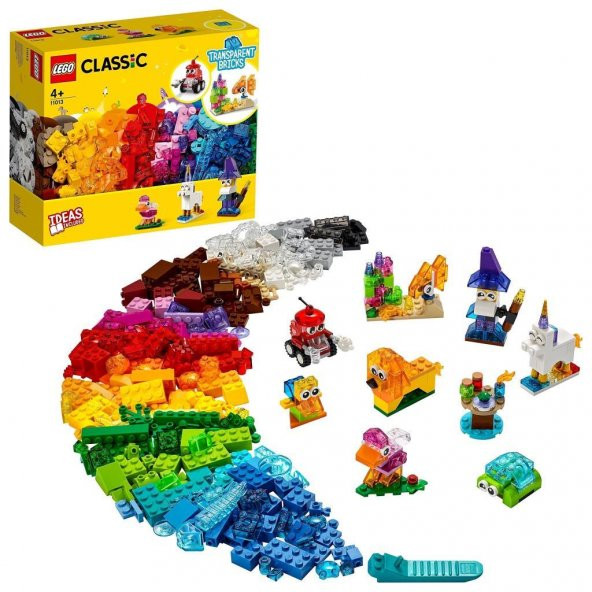 LEGO Classic 500 Parçalık Yaratıcı Şeffaf Parçalar Kutusu (11013) - Çocuk Oyuncak Yapım Seti