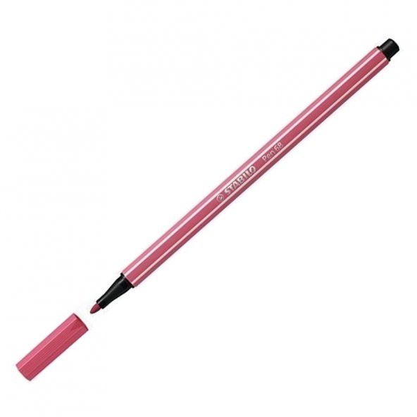 Stabilo Keçe Uçlu Boya Kalemi Çilek Kırmızısı (10 lu paket) 68/49