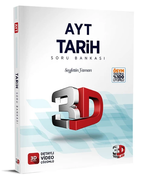 3D Yayınları AYT Tarih Soru Bankası Tamamı Video Çözümlü