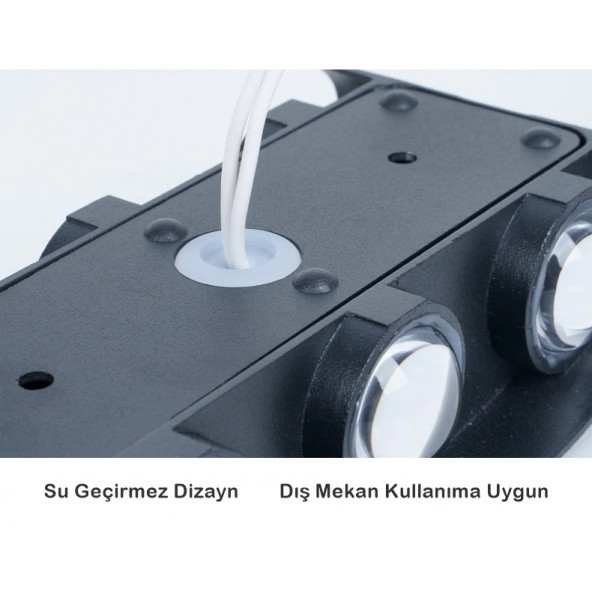 Dekoratif Çift Yönlü Duvar Aydınlatma Led Aplik Duvar Aplik Cata Haiti Gün Işığı Dekoratif  Led Aplik - 11