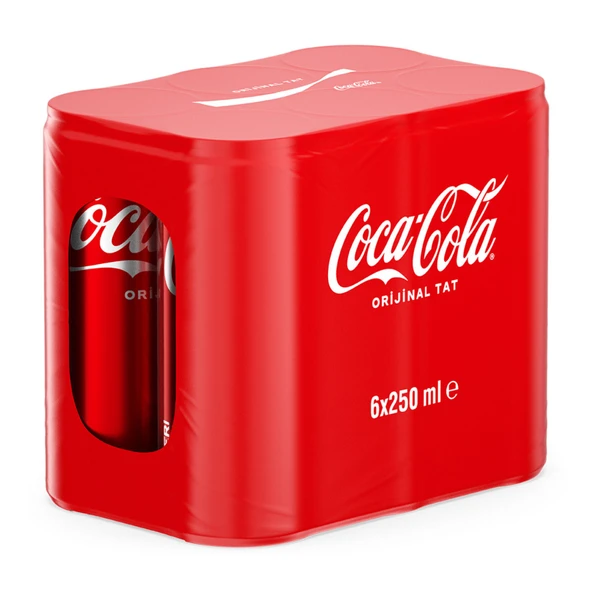 Coca Cola 250 ml Kutu 6 lı Paket