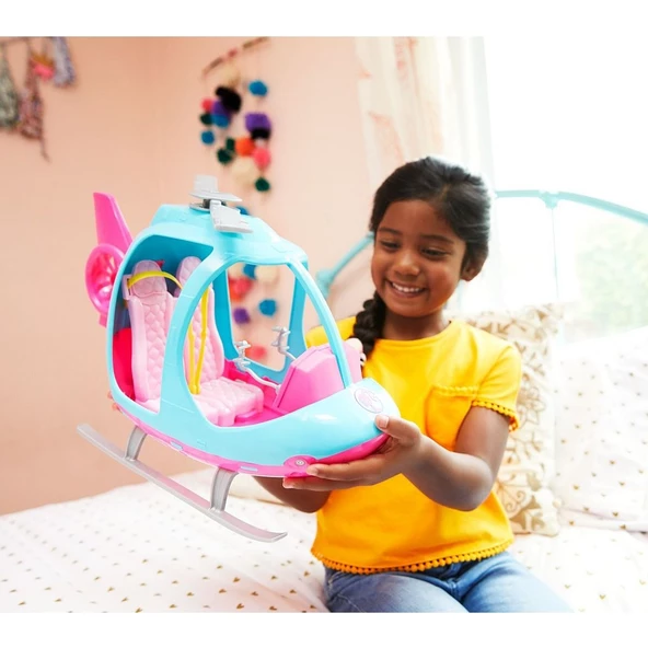 Orjinal Barbie'nin Pembe Helikopteri Oyun Seti - 5