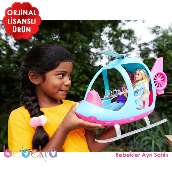 Orjinal Barbie'nin Pembe Helikopteri Oyun Seti - 7