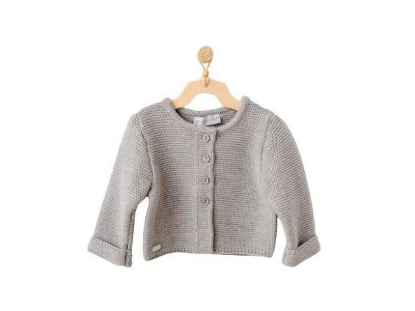 Andywawa AC22820R Jacket Knitwear Basic Bebek Ceket Gri Melanj - 2