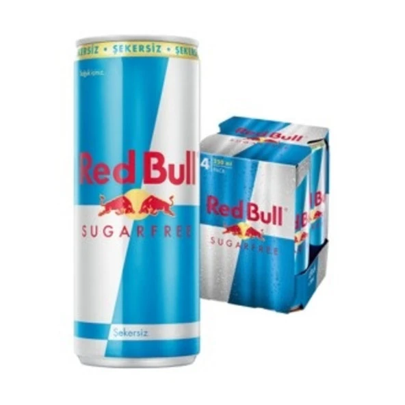 Red Bull Enerji İçeceği 250 ml Şekersiz / 4 lü Paket