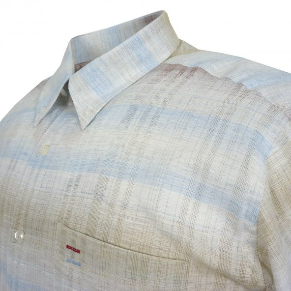 Erkek Büyük Beden Battal Boy Kısa Kollu Gömlek - 4