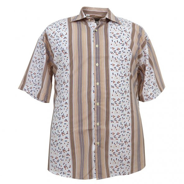 Erkek Büyük Beden Battal Boy Kısa Kollu Gömlek