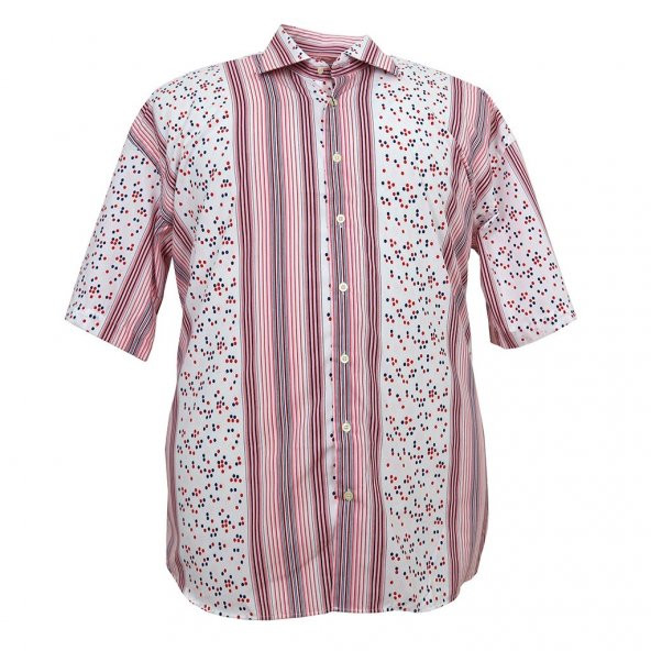 Erkek Büyük Beden Battal Boy Kısa Kollu Gömlek - 2