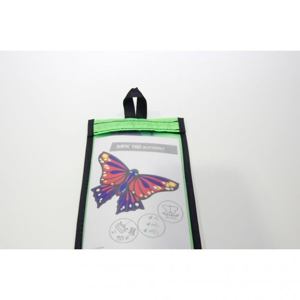 TEK İPLİ UÇURTMA ÇOCUK STATİK UÇURTMAUÇURTMA 127 X 66 cm KELEBEK ORAO MERİDYENDUKKAN - 2