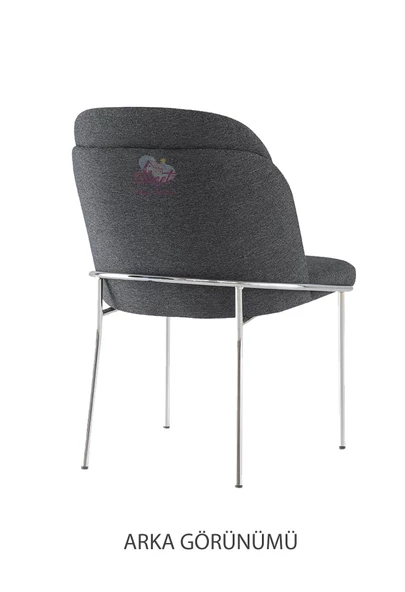 2 Adet Limon Sandalye Metal Beyaz Sandalye Mutfak Salon Yemek Odası Sandalyesi - 4