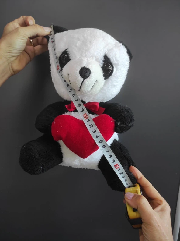 Elinde Kalp Tutan Sevimli Peluş Panda - 35 cm - 6