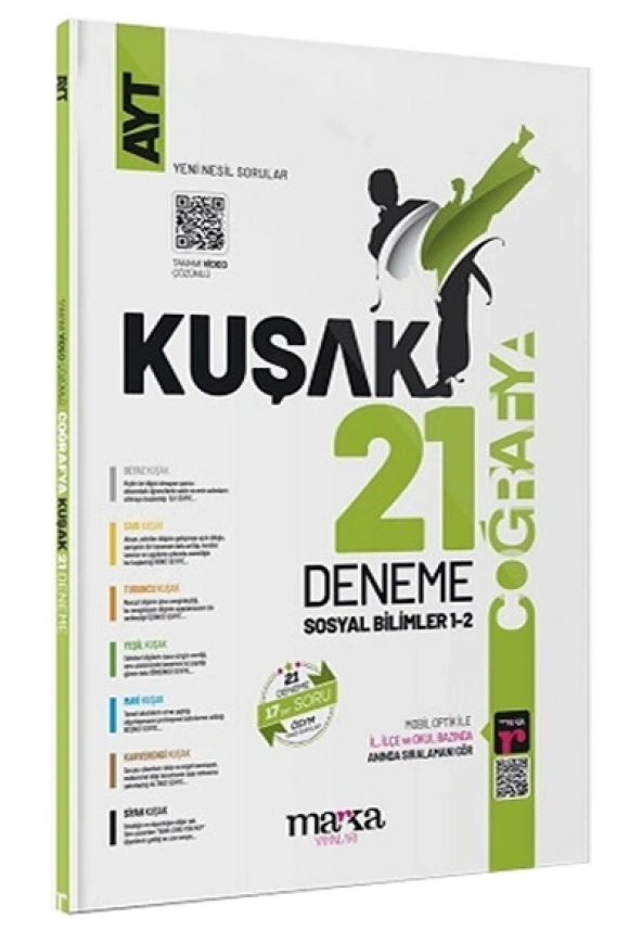 Marka AYT Coğrafya Kolaydan Zora 21 Kuşak Deneme Tamamı Video Çözümlü